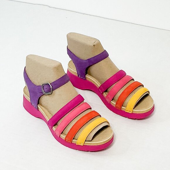 Dansko Shoes - DANSKO NWB Sz 39 Multi Nubuck Leather Milled Roxie Comfort Sandals